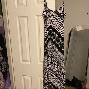 Black and white maxi dress